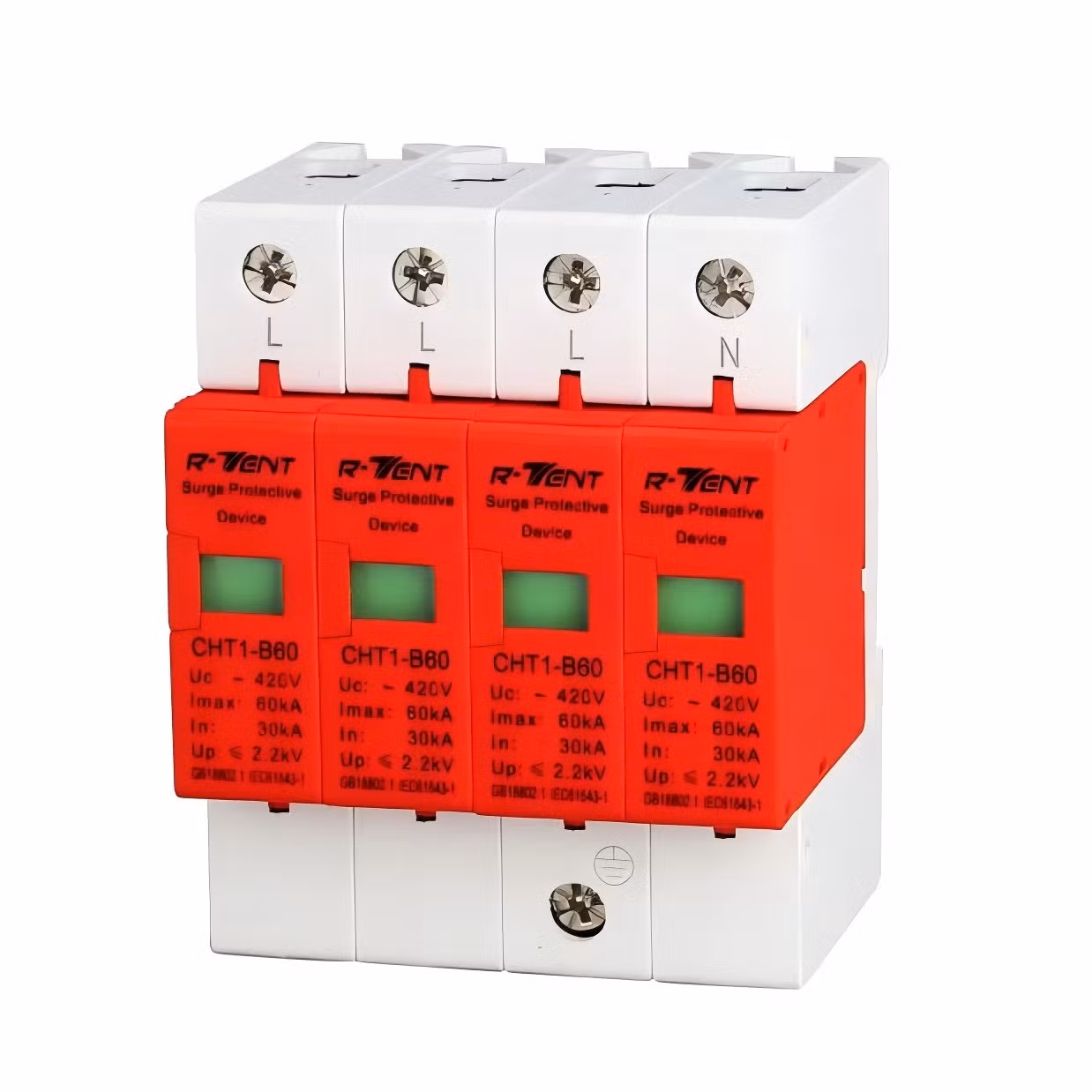 Low Voltage Lighnting Arrester Type 1+2 60ka SPD Power Surge Protector Device