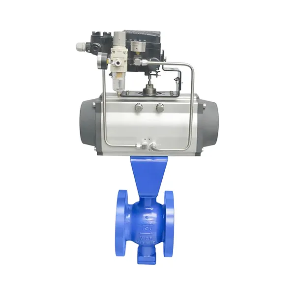 V-Port Ball Valve With Pneumatic Actuator Carbon Steel WCB 3”150LB RF Flange Manufacturer & Factory - WKT VALVE
