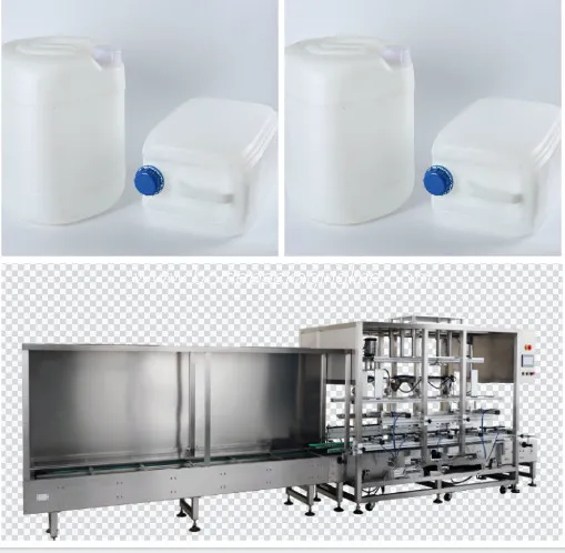 Barrel Bottle Packaging Line Automatic Paint Filling Machine Fast Filling Speed